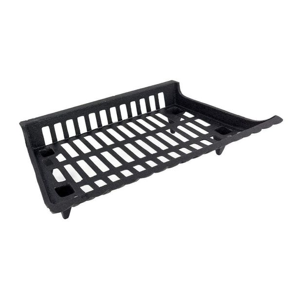 Pleasant Hearth Fireplace Grate 27 in. Cast Iron Heavy Duty Black Angled Tines