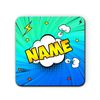 Comic Book Superhero Personalised Custom Name One Coaster for Mug Tea Coffee Cup Customised