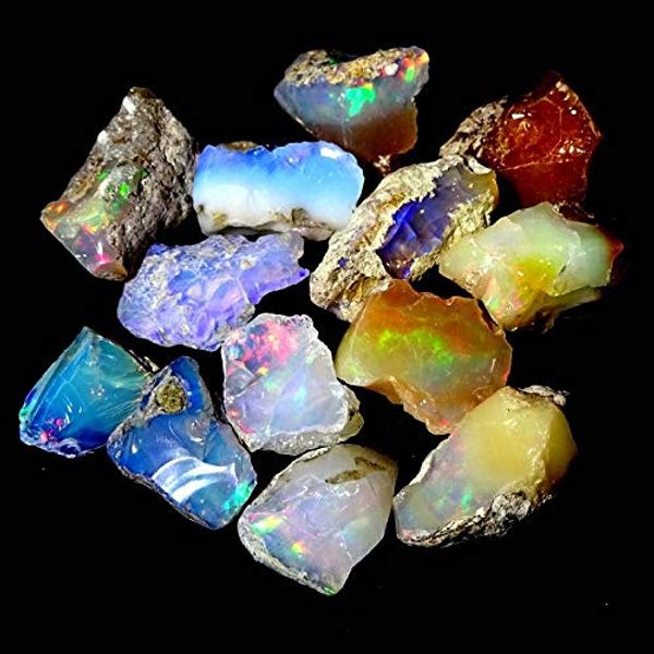 Duggu Ultra Fire Opal Rough Gemstone, Raw Crystals Gemstone, Ethiopian Opal Rock, Jewelry Making Supplies, Chakra Healing, Energy Stone, Reiki, Yoga, Meditation, Art-Crafts-DIY Stone, 30.00 carats 211