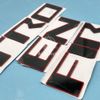 Black Red Outline Tailgate Inserts Letters Emblems For 2020-2024 Nissan Frontier