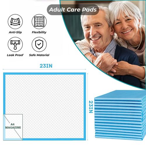 Incontinence Bed Pads 60 x 60cm Disposable Absorbing Sheets Absorbent Bed Protectors Underpads Bed Mats for Mattress Sofa 15Pcs