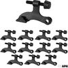 12 Pack Black Door Stops Hinges, Adjustable Hinge Pin Stopper with Bumper Tips