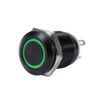 12mm Momentary Push Button Switch 12v LED Light Car Switch Metal Momentary Push Switch On Off Latching(Green LED Light)led 12v switch