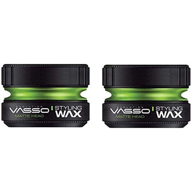 Vasso Matte Head Hair styling Wax Mattelook 2 PCS OFFER, GREEN, 300 millilitre, 150