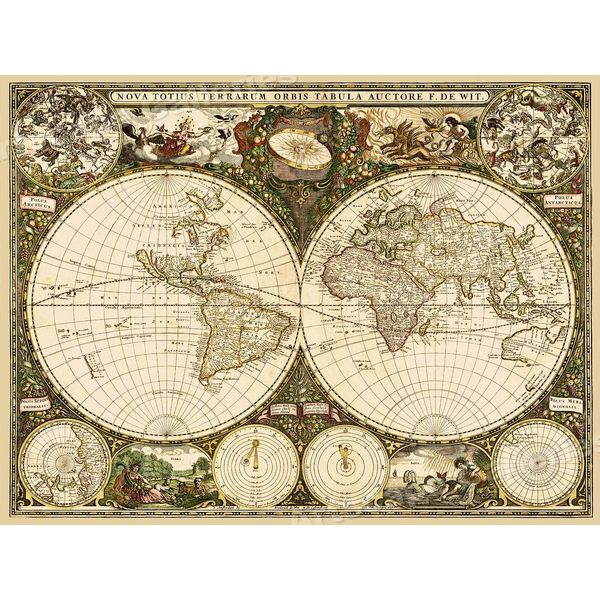 1600s Frederick de Wit Old World Exploration Map - 18x24