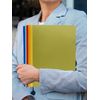 A4 Assorted Colours Clip Bar File, Plastic Project Folder Document Classification with 50 Sheets Capacity and Sliding Bar Ideal for Presentations & Projects Home/Office/School (30)
