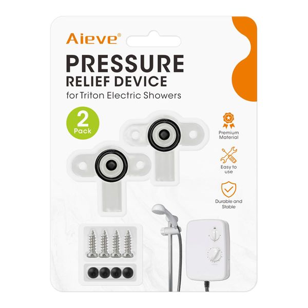 Aieve Pressure Relief Device for Triton,2-Pack Pressure Relief Device PRD Inc Rubber Ball and O Ring Valve Shower Spares Parts Compatible with Triton Electric Showers (Replace of 82800450)