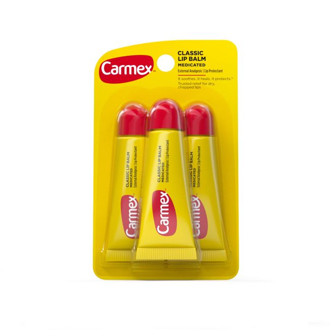 Carmex Orijinal Lezzet Nemlendirici Dudak Balsamı Tüp Değer Paketi, 0,35 Ounce (3 Sayı)