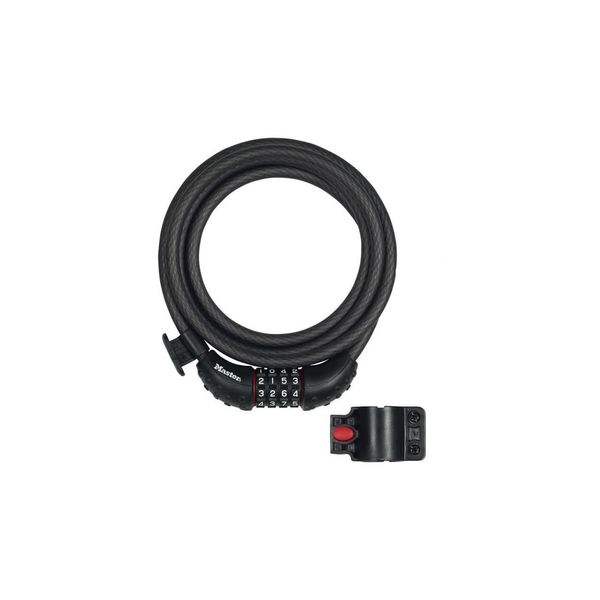 Master Lock Bike Cable Lock, 1.8 m x 10 mm, Black, Combination Lock, 8120EURDPRO