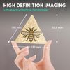 4 x Triangle Coasters - Manchester Bee Mosaic Pattern Cork Backed MDF Glossy Tea Coffee Accessory #51408