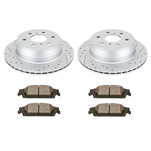 Acinoparts Rear Brake Kit Drilled and Slotted Brake Rotors Ceramic Brake Pads Fit for Cadillac Escalade ESV EXT Chevrolet Avalanche Silverado 1500 Suburban Tahoe GMC Sierra 1500 Yukon