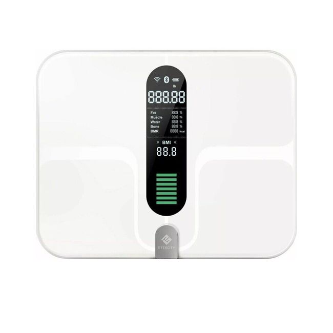 Etekcity - Digital Body Weight Scale with Resistance Bands - Black