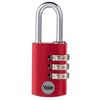 Yale YE3CB/28/126/2/CO Aluminium Combination 28 mm pk2 red Effect