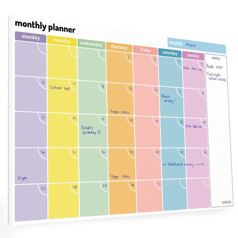 Monthly Planner Pad – A4 Undated Calendar and Scheduler – 52 Journal ...