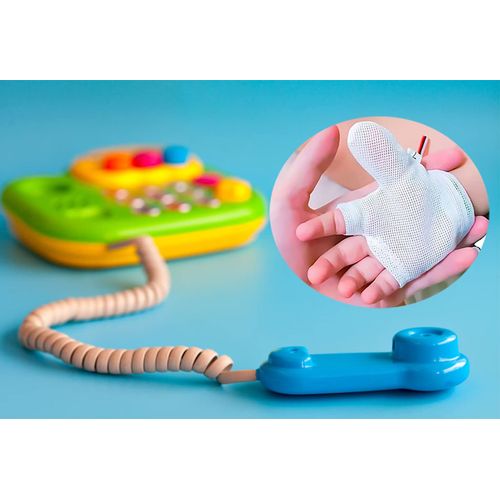 Thumb Sucking Stop for Kids Baby Thumb Sucking Guard Gloves Finger Sucking Stop Guard Anti Thumb Sucking Gloves(XS)
