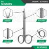 Iris Scissors 3.5″ Straight Jaws Dental Veterinary Surgical Inst German Grade