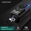 Tattoo Power Supply - Ambition Kuark Mini Wireless Portable RCA Tattoo 2400mAh Lithium Battery Pack with LED Digital Display for Rotary Tattoo Machine