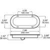 LED Tail Light With Cyclops Back-Up Eye - Flange Mount - 6 Inch Oval (881-7)