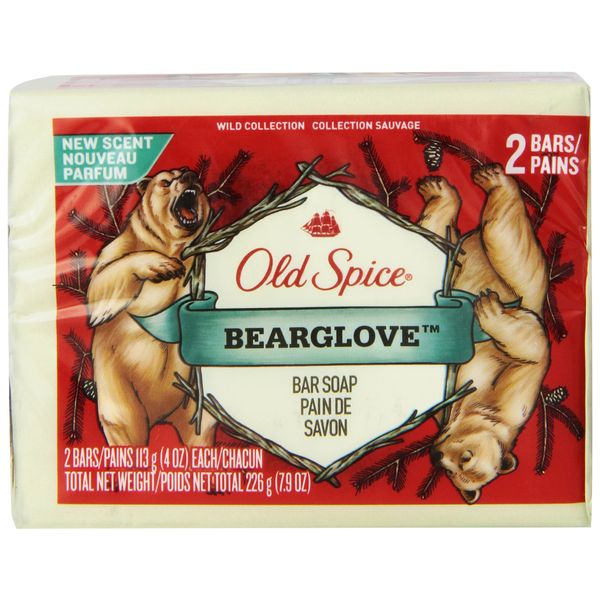 Old Spice Wild Collection Bearglove Men's Bar Soap 2 Count