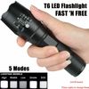 Super-Bright LED Tactical Flashlight 5 Modes Zoomable 2-Pack