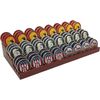 Solid Wood Challenge Coin Display Stand Three-Tier Rack Military 9 Rows New Gift
