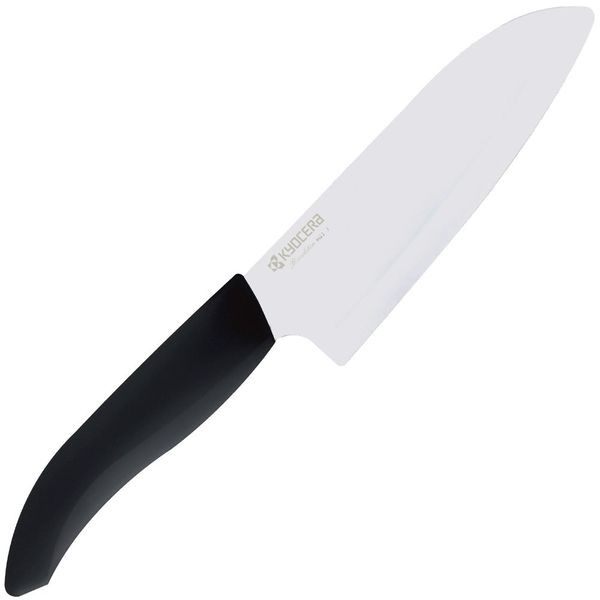 Kyocera FKR-140-N Fine Ceramic Knife, Santoku Knife, Small, 5.5 inches (140 mm), Black, Dishwasher Safe