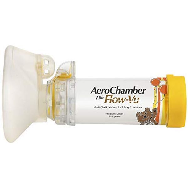 AeroChamber Plus Flow-Vu Spacer Child Medium Yellow