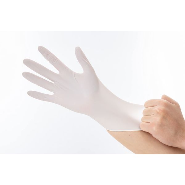 [PROWORK] Chubu Bussan Trade Nitrinolite C White (SS) 100 Count Nitrile Gloves, Food Sanitation Act Compliant, Cooking, Cleaning, Experiments, Light Work