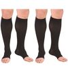 Truform Compression 20-30 mmHg Knee High Open Toe Stockings Black, Medium - Short, 2 Count