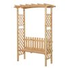 Outside Backyard Ergonomic Arch with 2 Person Ergonomic Bench & Strong Build