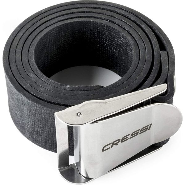 Cressi Quick-Release Elastic Belt w/Metal Buckle, Black