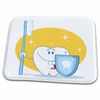 Dish Drying Mat - Happy Smiling Tooth With Toothbrush And Shield More Random Cartoon Designs