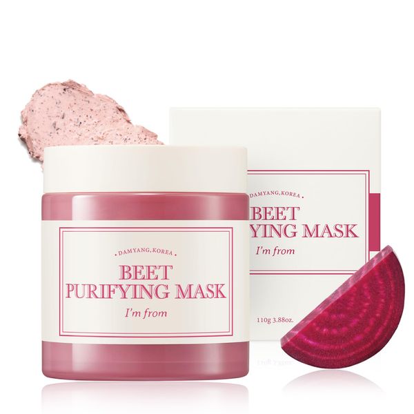 I’m From Beet Purifying Mask, Deep moisturizing wash-off clay mask,1.5% red beet enzyme, clean the pores and control sebum, soothing effect for dry, dull, sensitive skin - 3.88oz (110g)