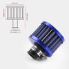 12mm Mini Oil Breather Air Filter Universal Blue