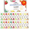 DMSKY 24-Pack Vitamin E Lip Balm in Bulk with Coconut Oil -100% Natural Ingredients- Lip Moisturizer Treatment - Moisturizing, Soothing, Chapped Lips. Assortment of 12 Flavors