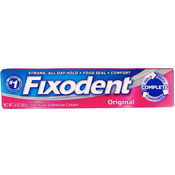 Fixodent Denture Adhesive Cream Original 2.40 oz (Pack of 5)