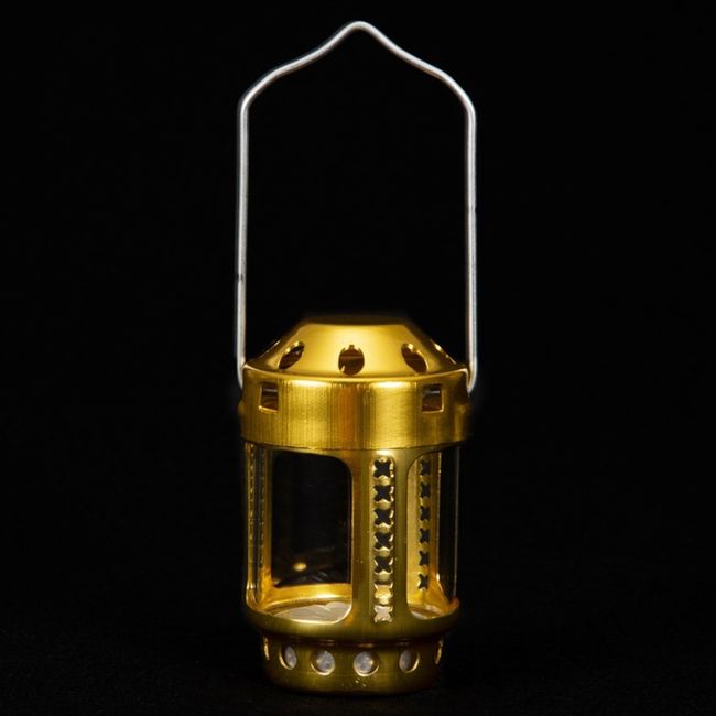 Angling Candle Lantern Brass Tent Hanging Candlestick Tea Light