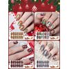 EBANKU Christmas Nail Wraps Self Adhesive, 14 Sheets Nail Polish Stickers Decals with Nail File Deer Snowman Xmas Tree Nail Stickers for Nail Art Design (B)