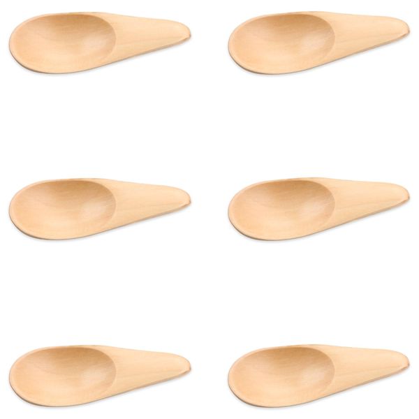 6PCS -Vanyibro- Creative Small Wooden Spoon Set for Tea, Coffee, Milk, Spice, Bath Salt, and Candy,Mini Milk Powder Spoons