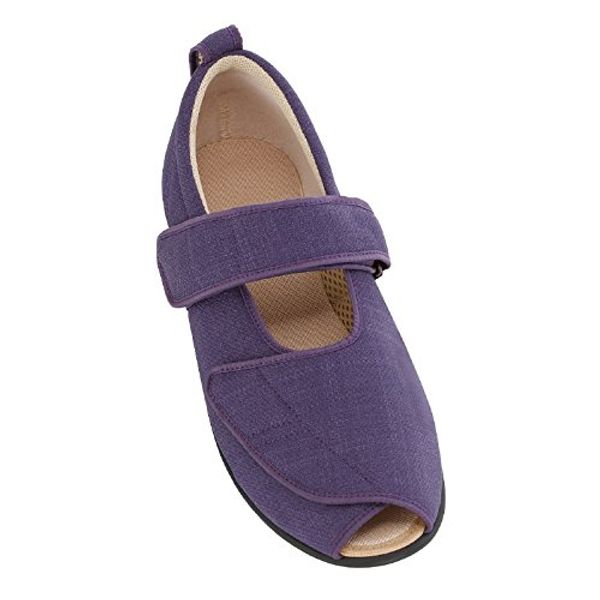 Ayumi Open Magic III Nursing Shoes for Facilities and Hospitals Purple LL Size 9.4 - 9.6 inches (24.0 - 24.5 cm), Foot Circumference 7E One Foot (right shoe)