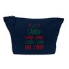 Flox Creative Makeup Bag Candy Canes Candy Corns Navy