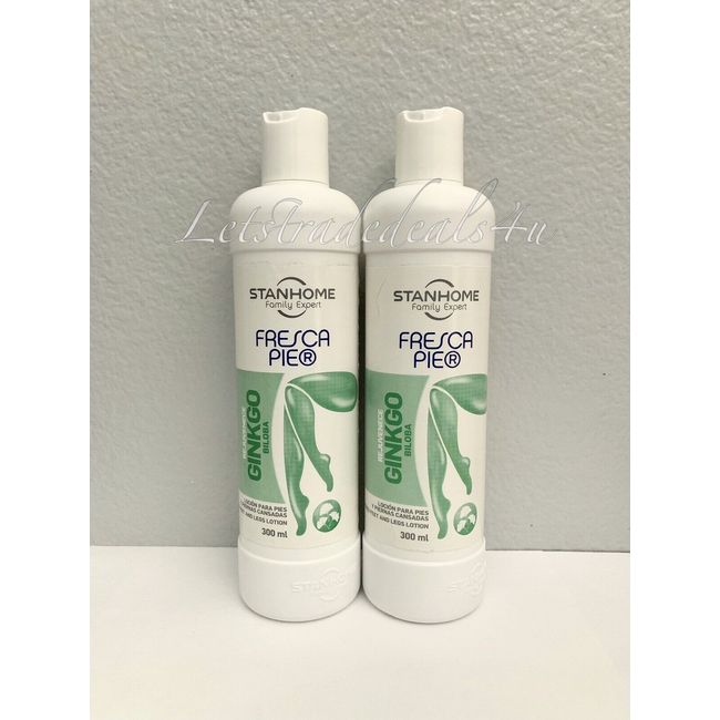 2 Stanhome FRESCA PIE GINKGO BILOBA Tired Feet and Legs Lotion 300ml/10oz