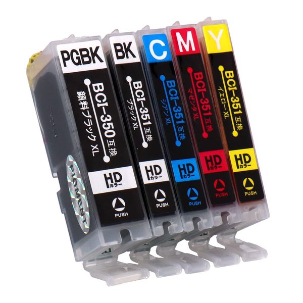 Canon BCI-351+350/5MP Compatible Ink High Yield 5 Colors Multipack Ink Chips