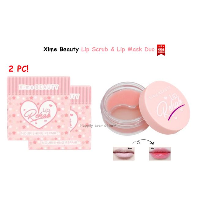 2 PC Lip Mask & Scrub Duo, Xime Beauty Moisturizing Lip Repair, Lip Care Duo