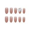 24 Pcs Gem Cut Nail Mature Cute False Claw False Nails Long Butterfly Decorative Date Nails