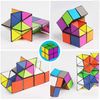 Infinity Cube Toys Magic Star Cube, 2 in 1 3D Cube, Folding Cube, Infinity Cube Puzzle, Magic 2 in 1 Set, Infinity Cube, Euclidean Cube, Stress Relief, Brain Training, Intelligence Game, Educational