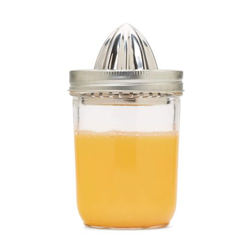 Jarware - 82654 Jarware Stainless Steel Citrus Juicer Lid for Mason Jars, Wide-Mouth, Metallic