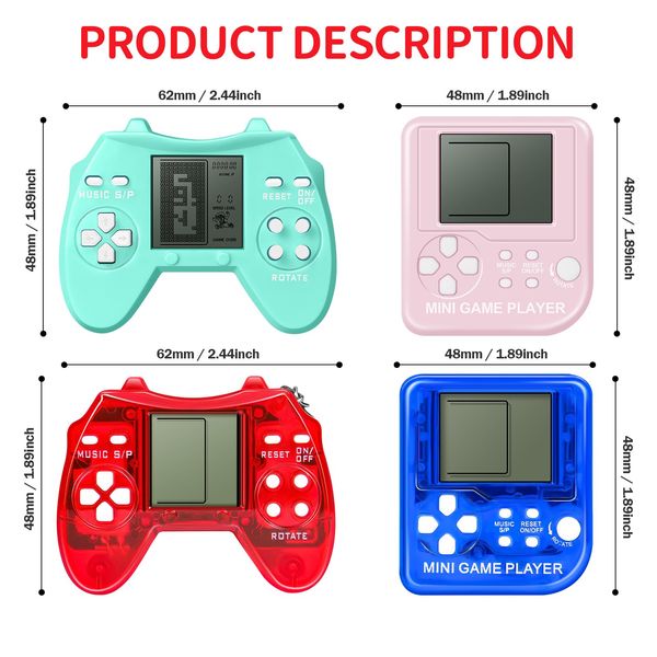 SSRMX 24Pcs Video Game Party Favors Video Game Keychain Gamer Party Favors Video Game Party Supplies Arcade Mini Gaming Keychain for Boys and Girls