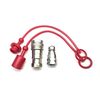 Hydraulic ISO A Quick Release Coupling 3/8" BSP Thread c/w Dust Plug & Cap