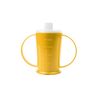 Harfield Yellow 2 Handled Beaker Drinking Cup & Wide Spout Reusable Virtually Unbreakable Polycarbonate Plastic Drinking Aid